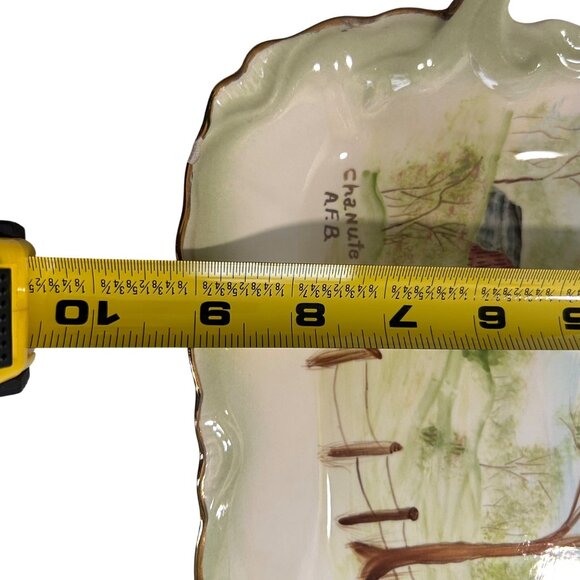 Chanute AFB Castleton China Square Serving Plate Collectable Hand Painted - Picture 6 of 9